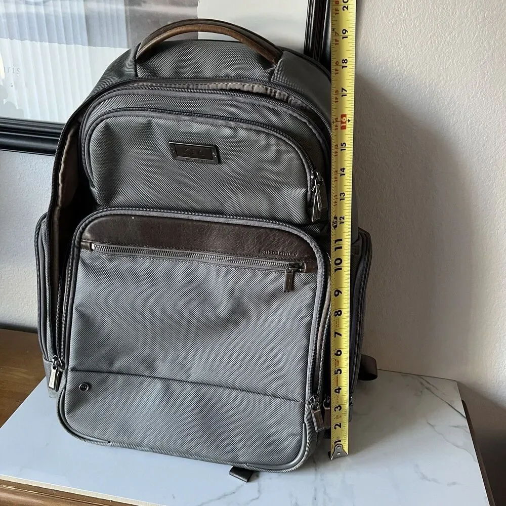 Briggs & Riley @Work Medium Cargo Backpack Grey Brown